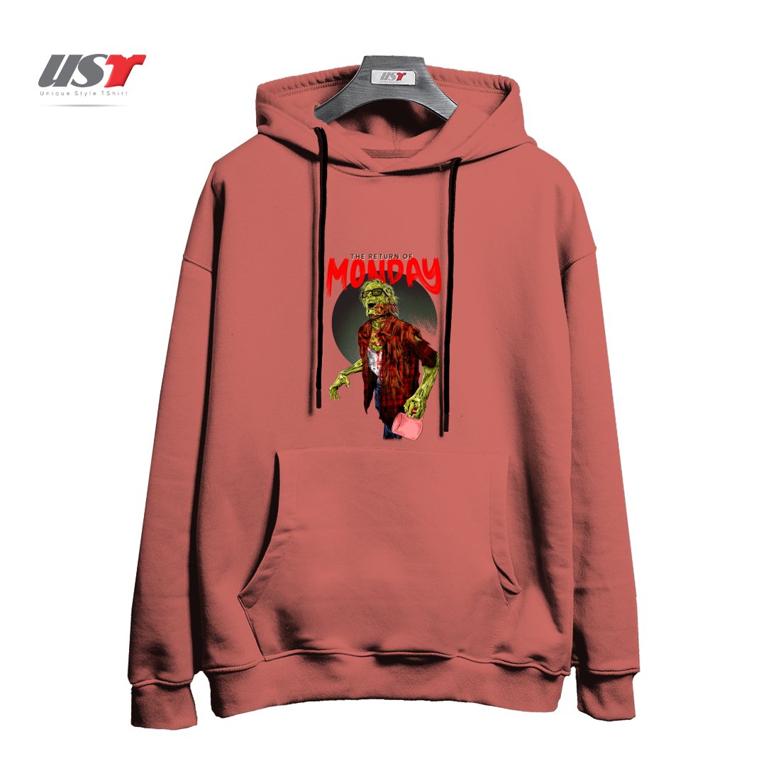 هودی اورسایز طرح THE RETURN OF MONDAY