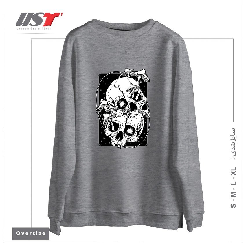 سوییشرت اورسایز طرح OVERGROWN - MUSHROOMS GONE WILD