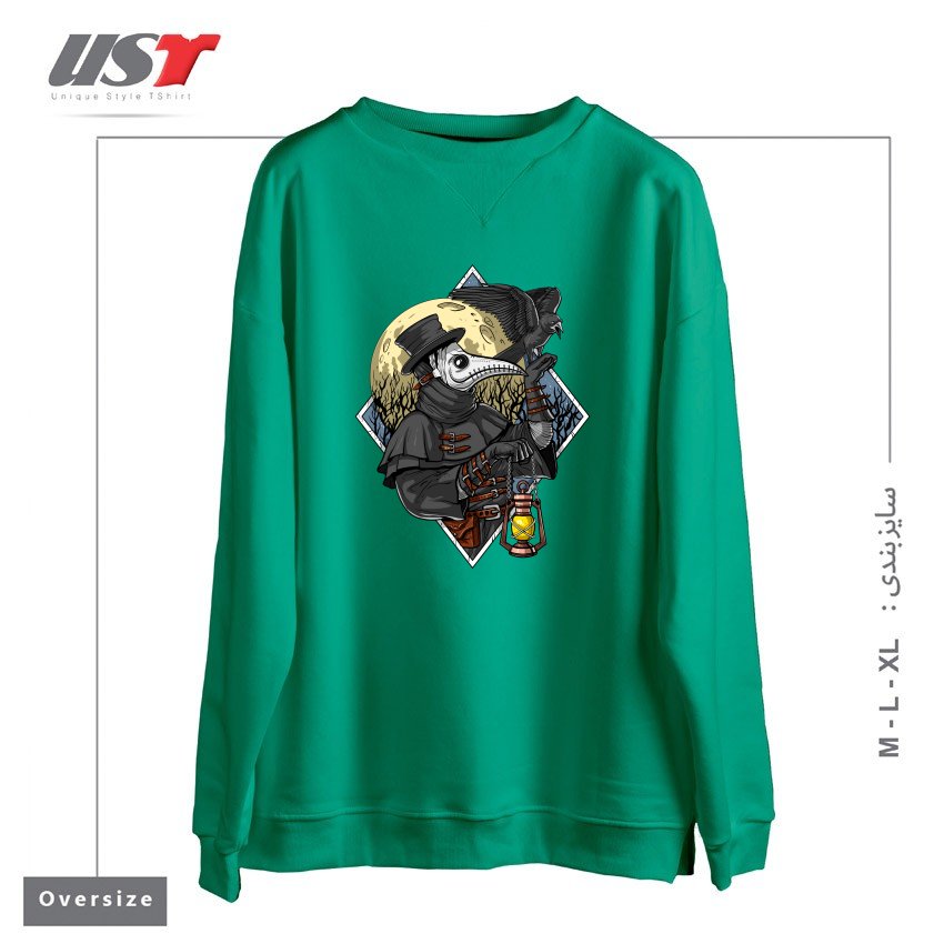 سوییشرت اورسایز طرح PLAGUE DOCTOR