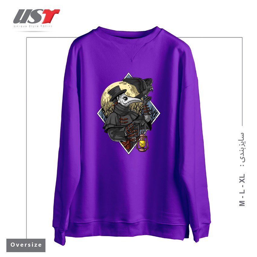 سوییشرت اورسایز طرح PLAGUE DOCTOR