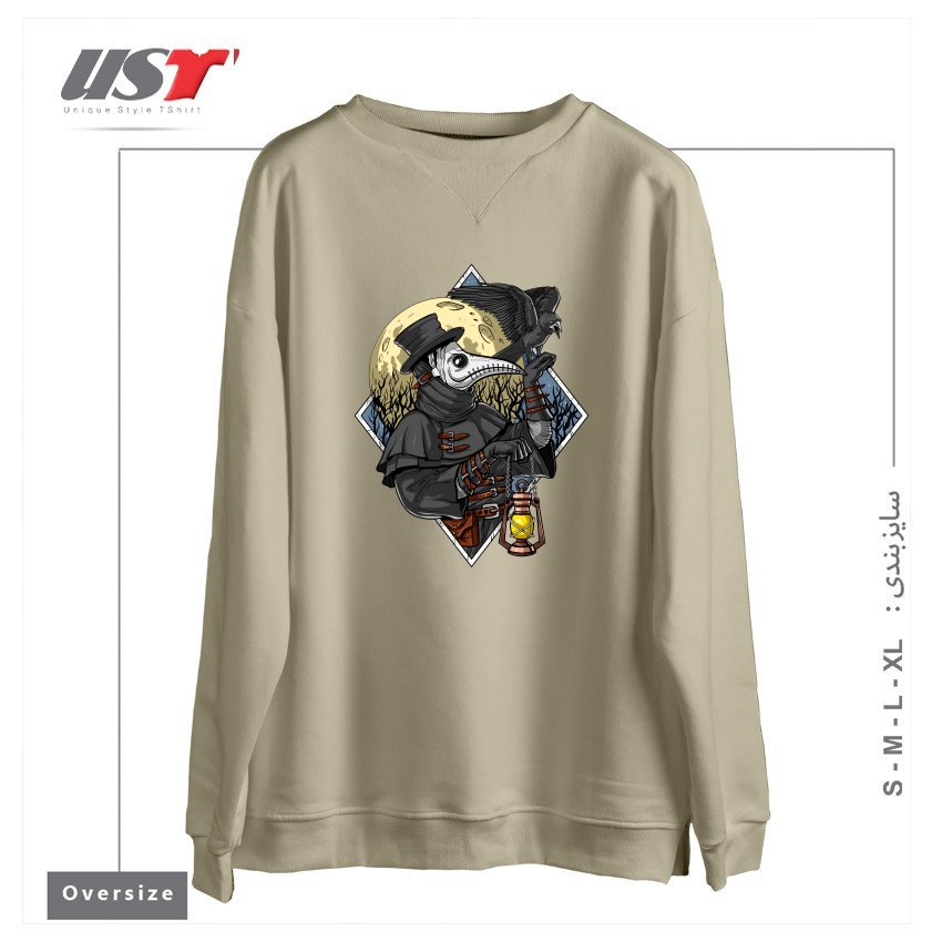 سوییشرت اورسایز طرح PLAGUE DOCTOR