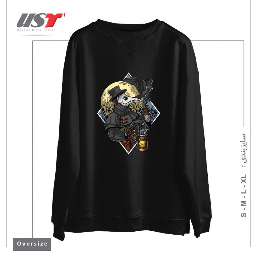 سوییشرت اورسایز طرح PLAGUE DOCTOR