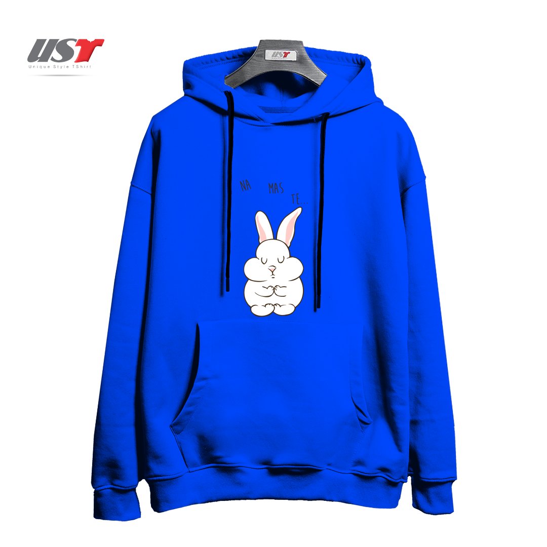 هودی اورسایز طرح NAMASTE RABBIT