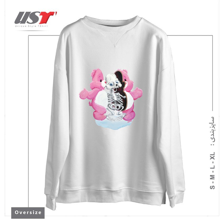 سوییشرت اورسایز طرح PIZZAZILLA X-RAY