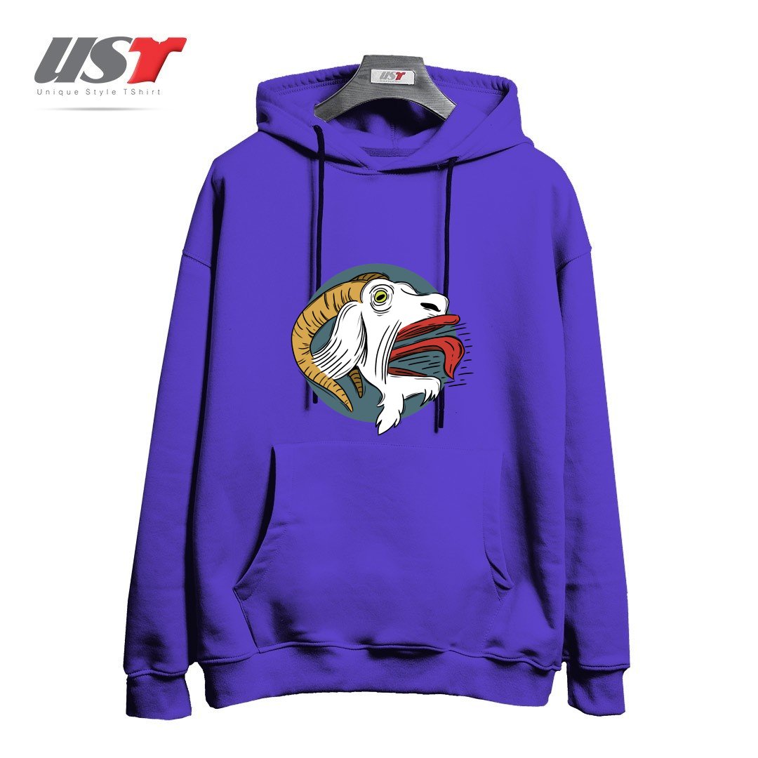 طرح SCREAMING GOAT! هودی اورسایزرنگ بنفش