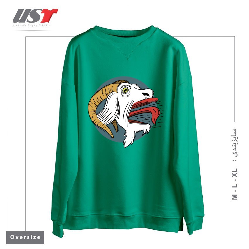 سوییشرت اورسایز طرح SCREAMING GOAT!