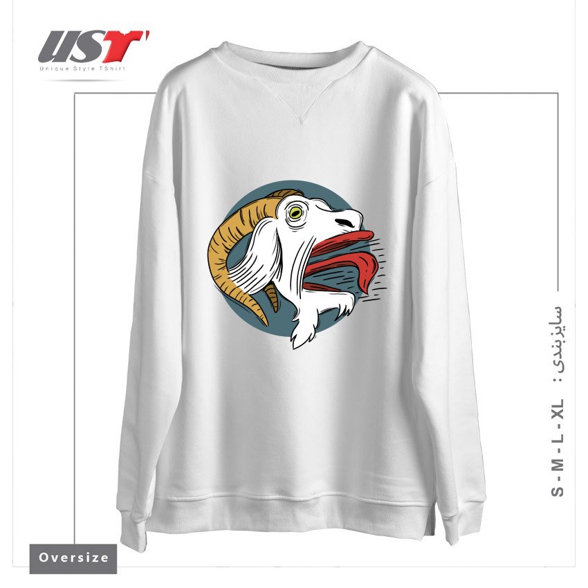 سوییشرت اورسایز طرح SCREAMING GOAT!