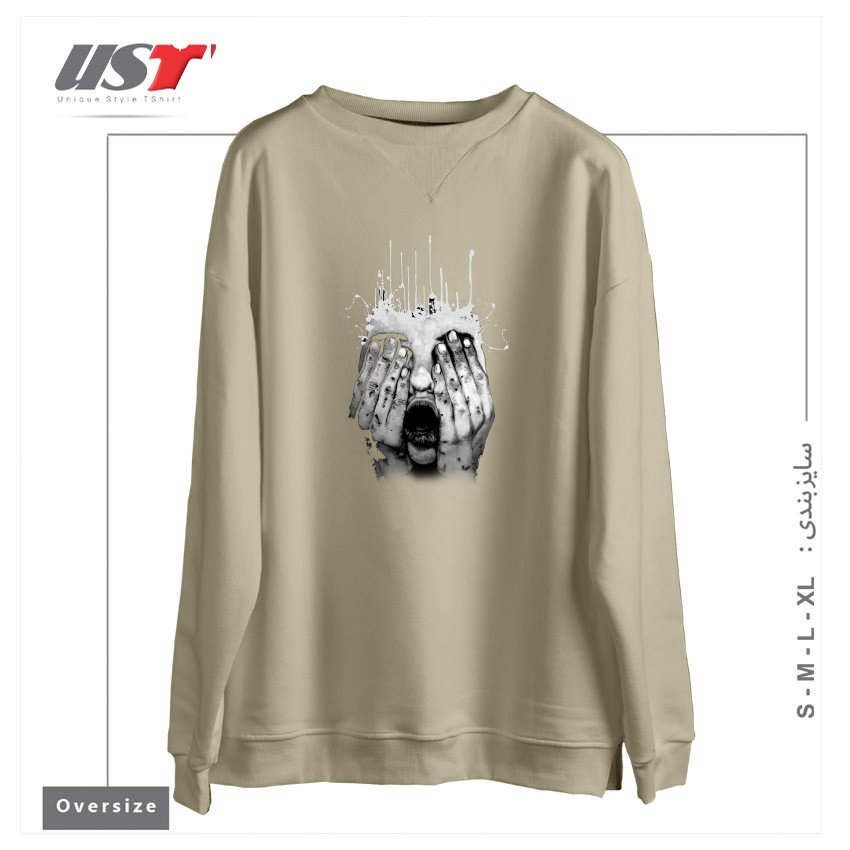 سوییشرت اورسایز طرح TERROR