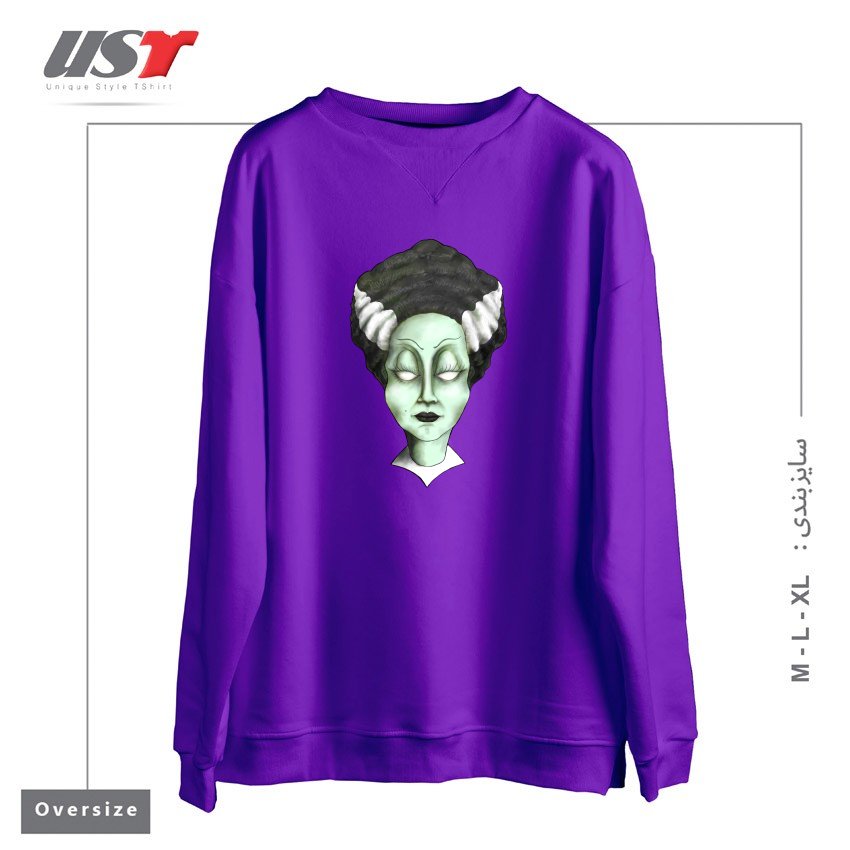 سوییشرت اورسایز طرح THE BRIDE