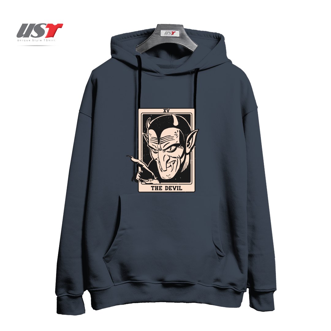 طرح THE DEVIL TAROT هودی اورسایزرنگ دودی