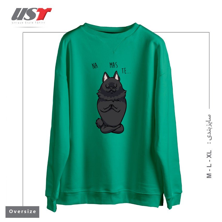 سوییشرت اورسایز طرح NAMASTE SCHIPPERKE