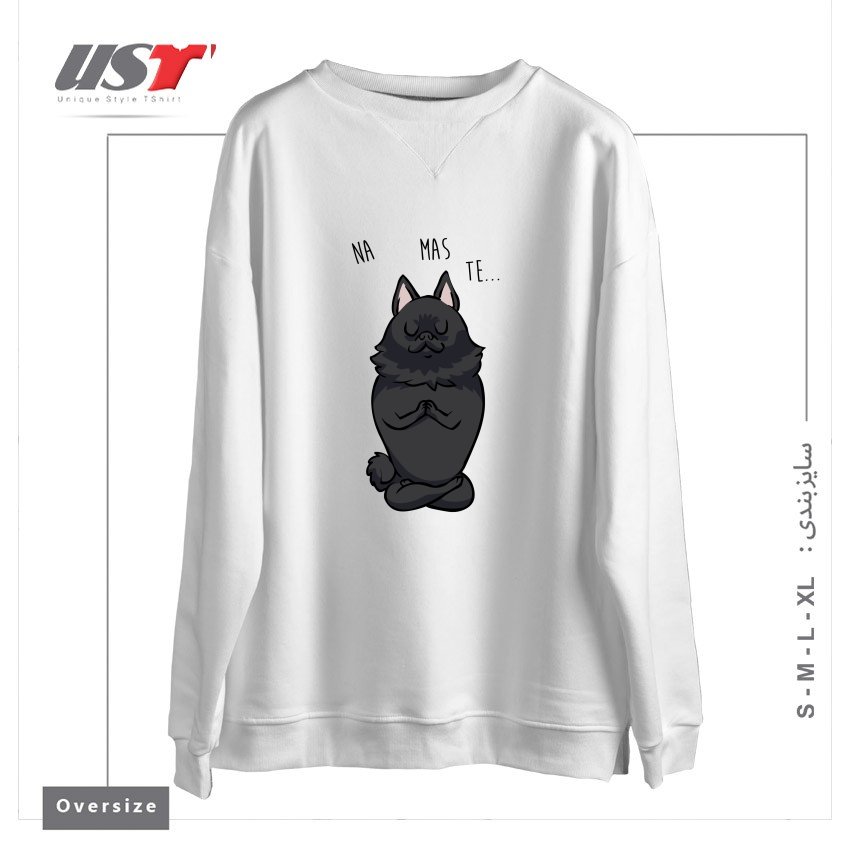 سوییشرت اورسایز طرح NAMASTE SCHIPPERKE