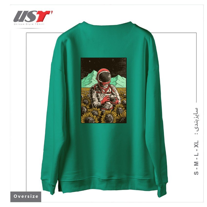 طرح 2323 سوییشرت اورسایزرنگ سبز سدری