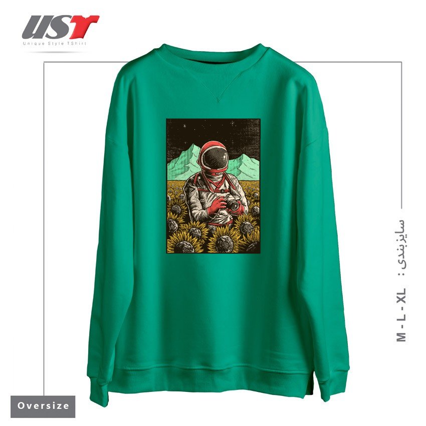 طرح 2323 سوییشرت اورسایزرنگ سبز سدری