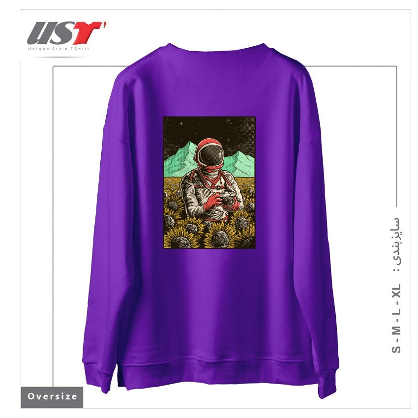 طرح 2323 سوییشرت اورسایزرنگ بنفش