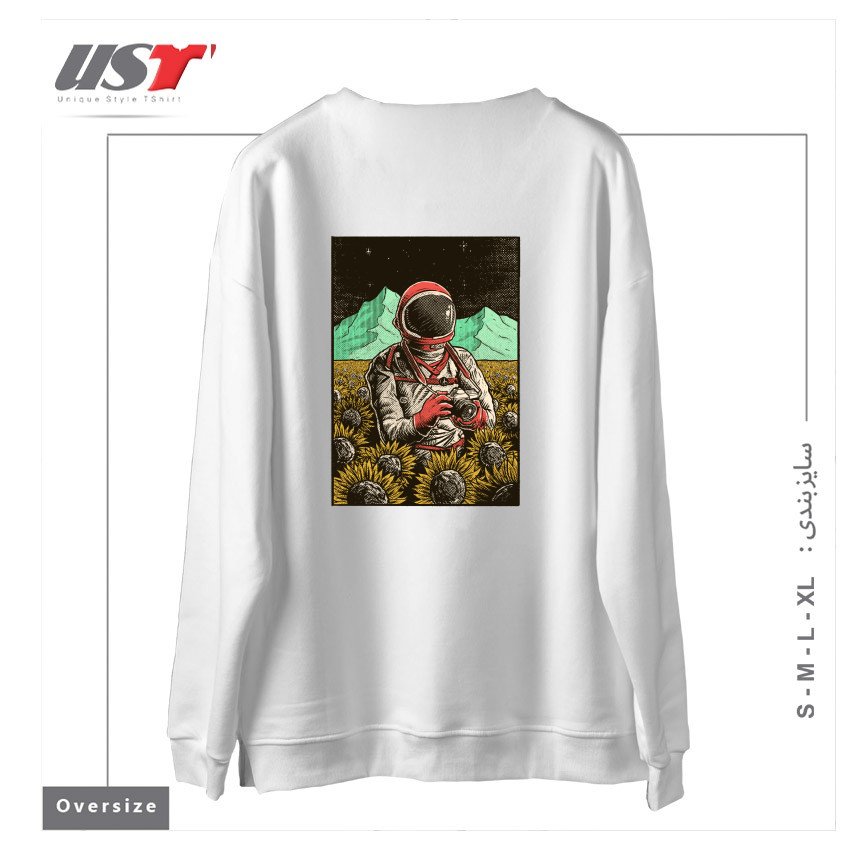 طرح 2323 سوییشرت اورسایزرنگ سفید