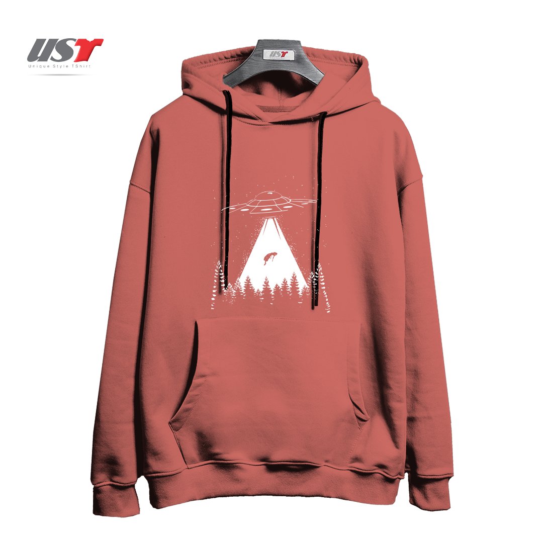 طرح ALIEN ABDUCTION هودی اورسایزرنگ آجری