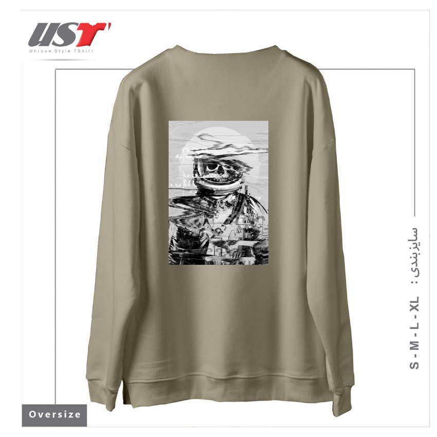 طرح ASTRO SKULL32115 سوییشرت اورسایزرنگ نخودی