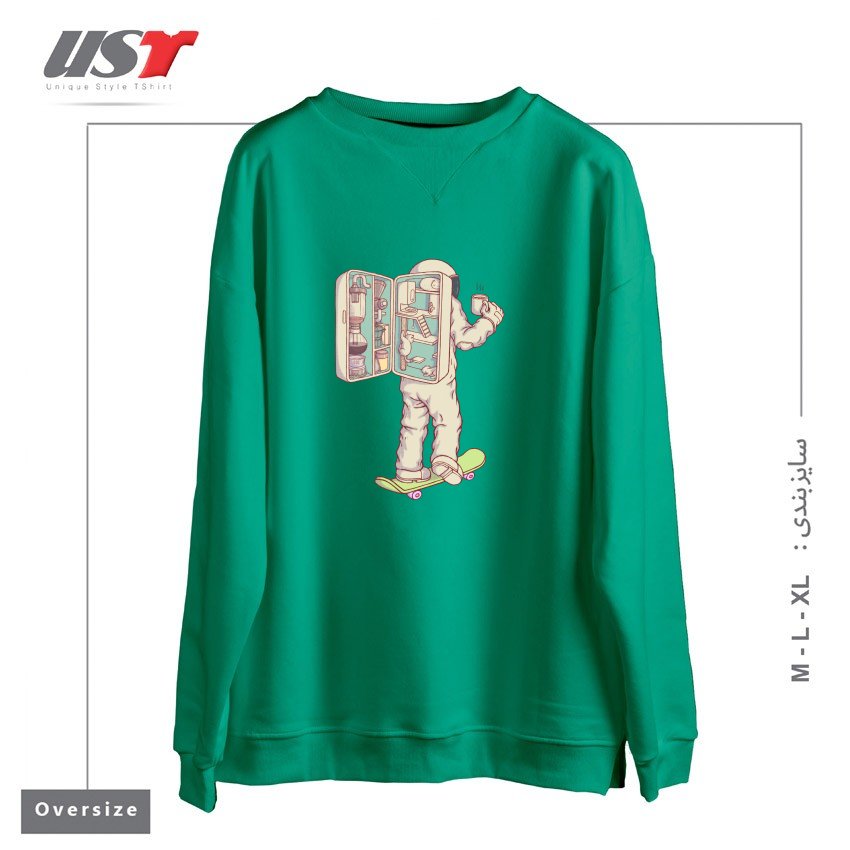 سوییشرت اورسایز طرح BACKPACK OF ASTRONAUT