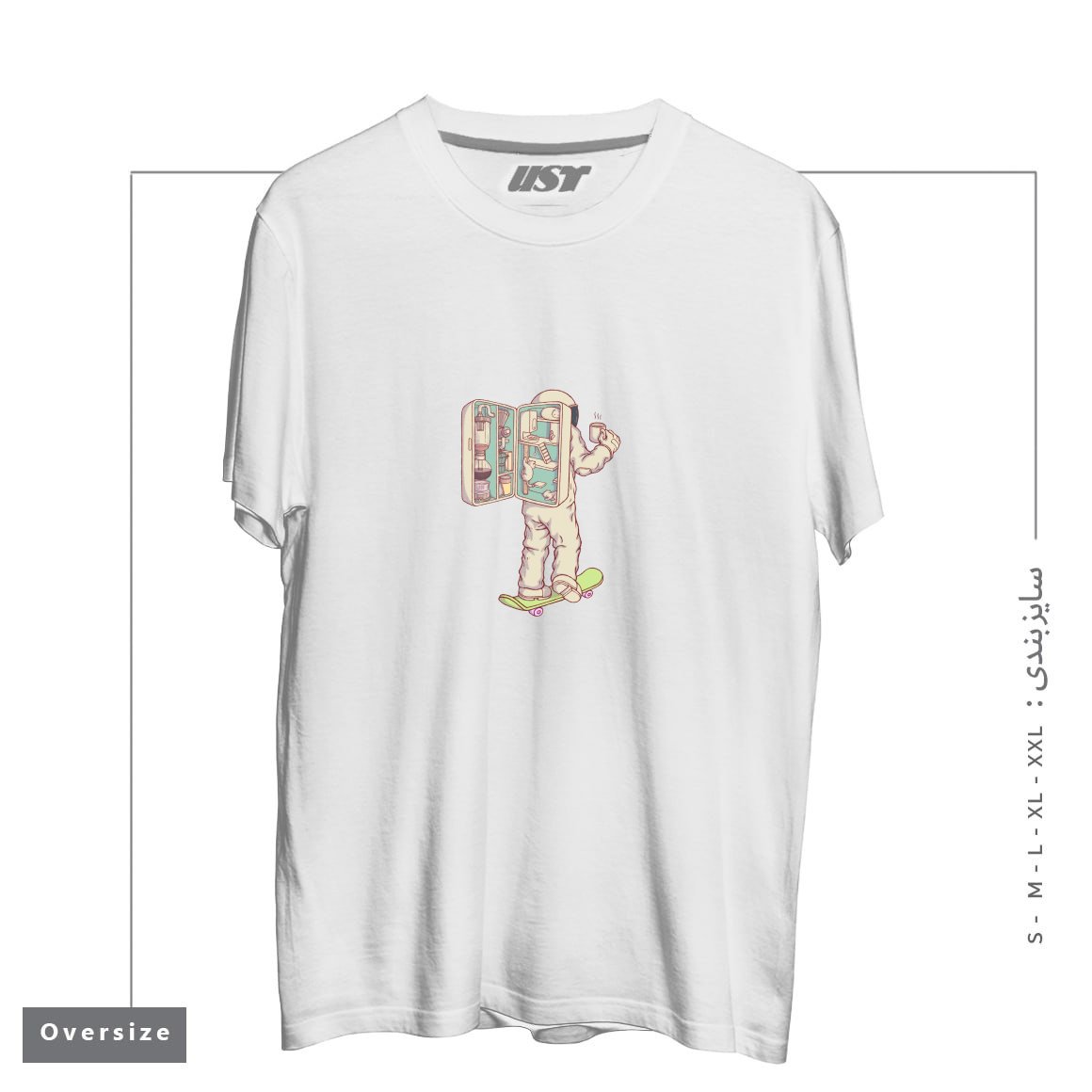 تیشرت اورسایز طرح BACKPACK OF ASTRONAUT