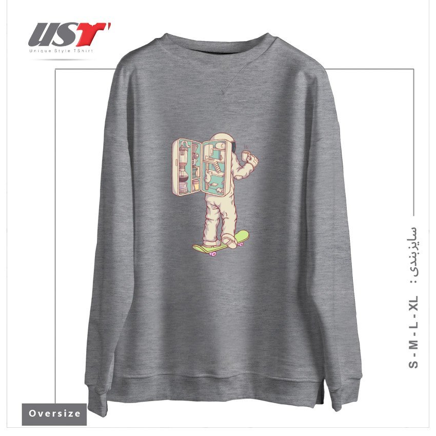 سوییشرت اورسایز طرح BACKPACK OF ASTRONAUT