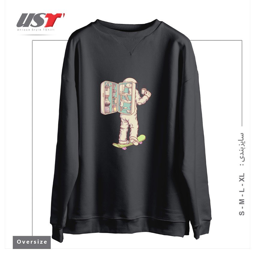 سوییشرت اورسایز طرح BACKPACK OF ASTRONAUT