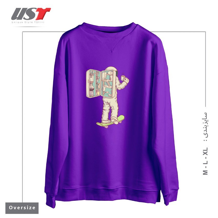 سوییشرت اورسایز طرح BACKPACK OF ASTRONAUT