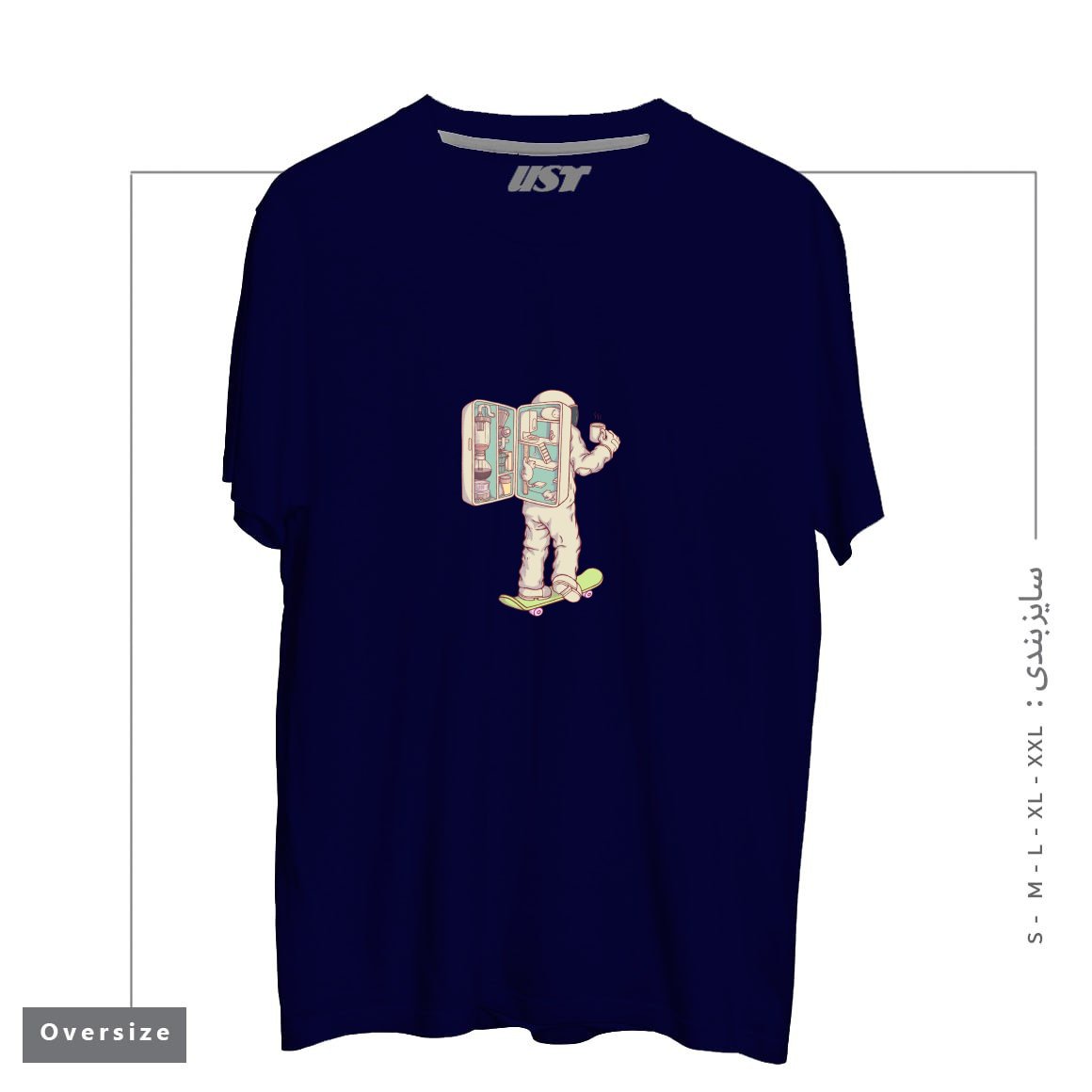 تیشرت اورسایز طرح BACKPACK OF ASTRONAUT