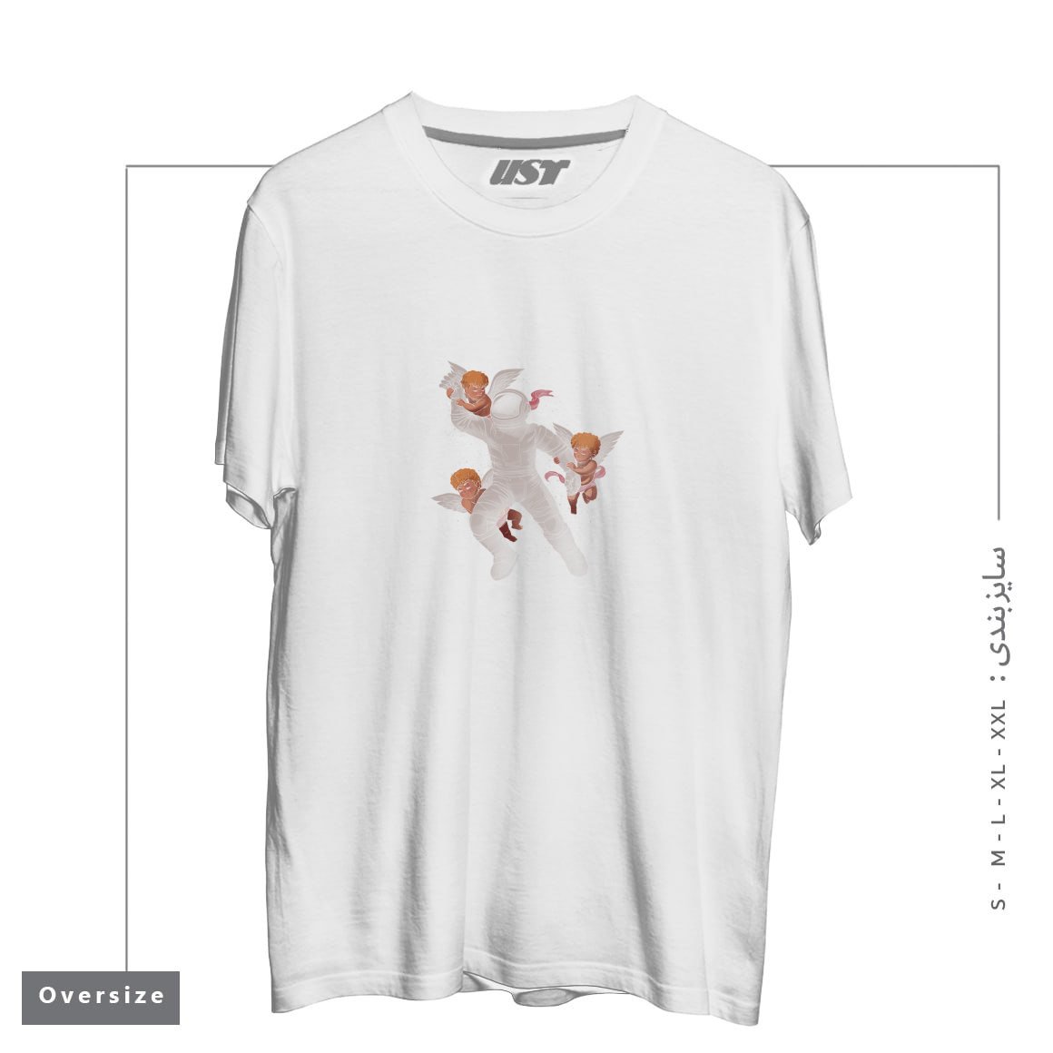 طرح CHERUBS ASTRONAUT تیشرت اورسایزرنگ سفید