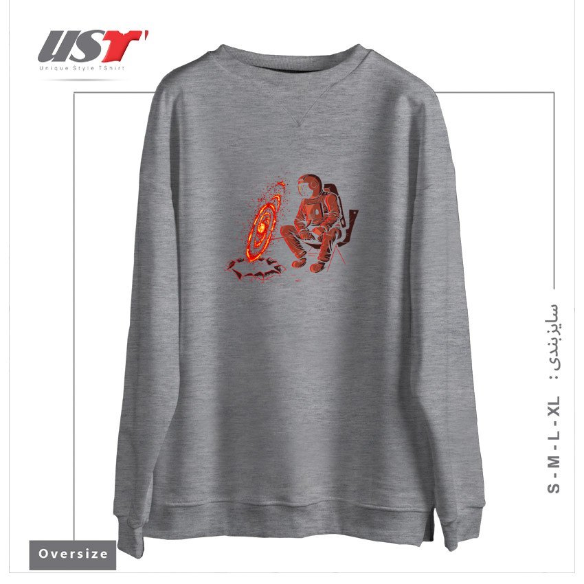 سوییشرت اورسایز طرح COSMIC CAMPING