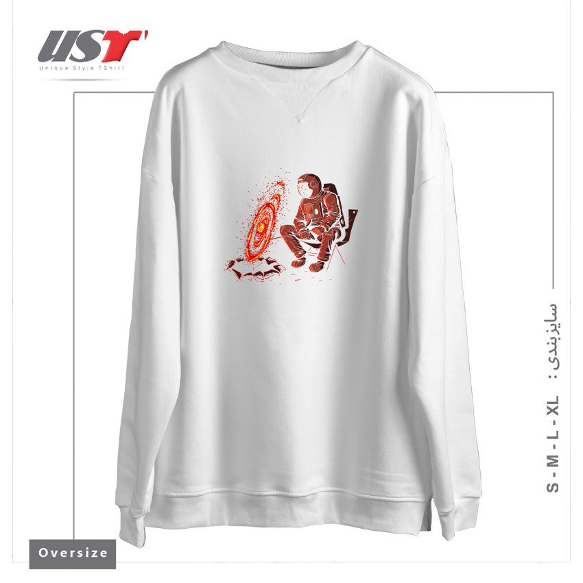 سوییشرت اورسایز طرح COSMIC CAMPING