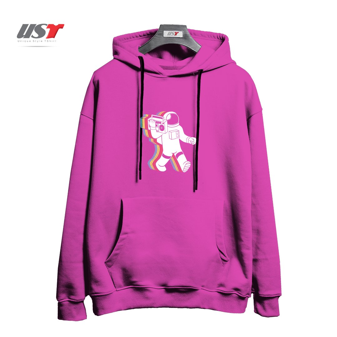 طرح FUNKALICIOUS45 هودی اورسایزرنگ صورتی