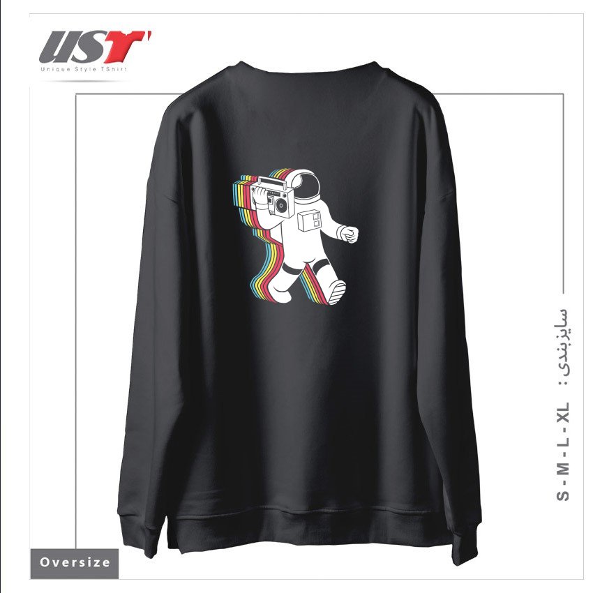 طرح FUNKALICIOUS45 سوییشرت اورسایزرنگ دودی