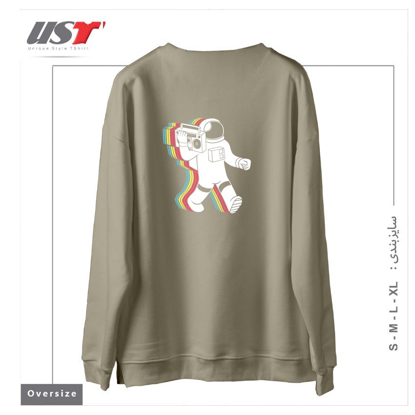 طرح FUNKALICIOUS45 سوییشرت اورسایزرنگ نخودی