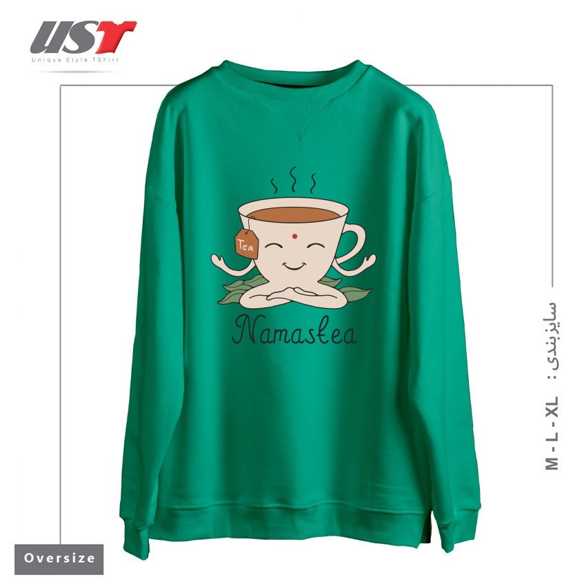سوییشرت اورسایز طرح NAMASTEA