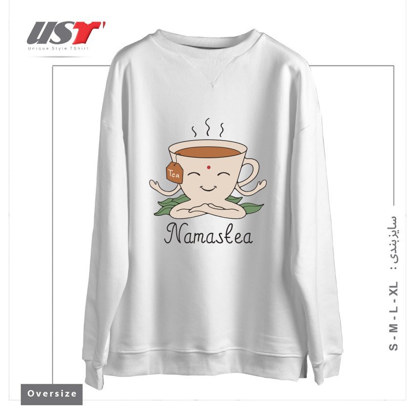 سوییشرت اورسایز طرح NAMASTEA