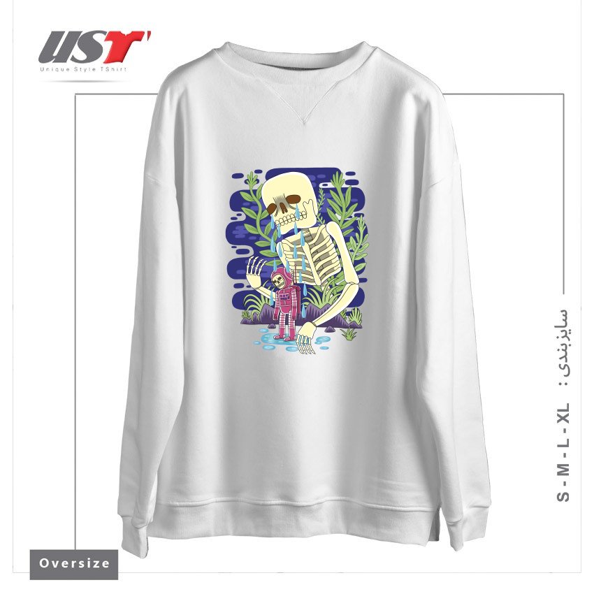 سوییشرت اورسایز طرح HAUNTED