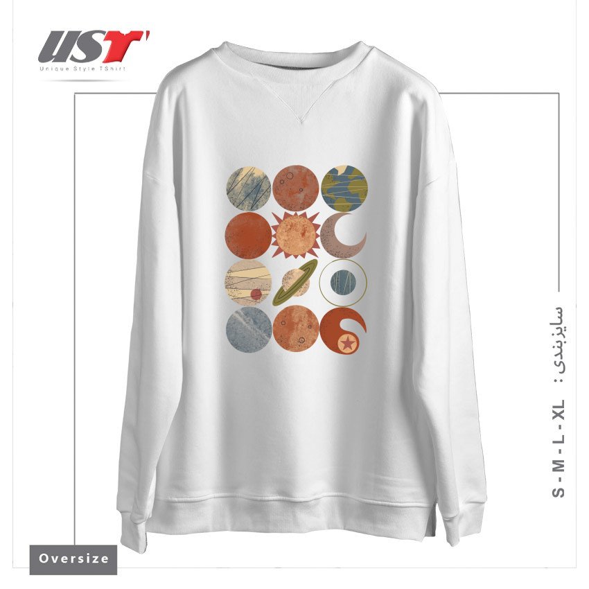 سوییشرت اورسایز طرح HOME SYSTEM GRID