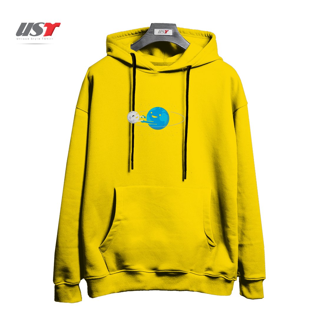 طرح I LOVE BEING AROUND YOU (NOW ON BLACK TOO!) هودی اورسایزرنگ زرد