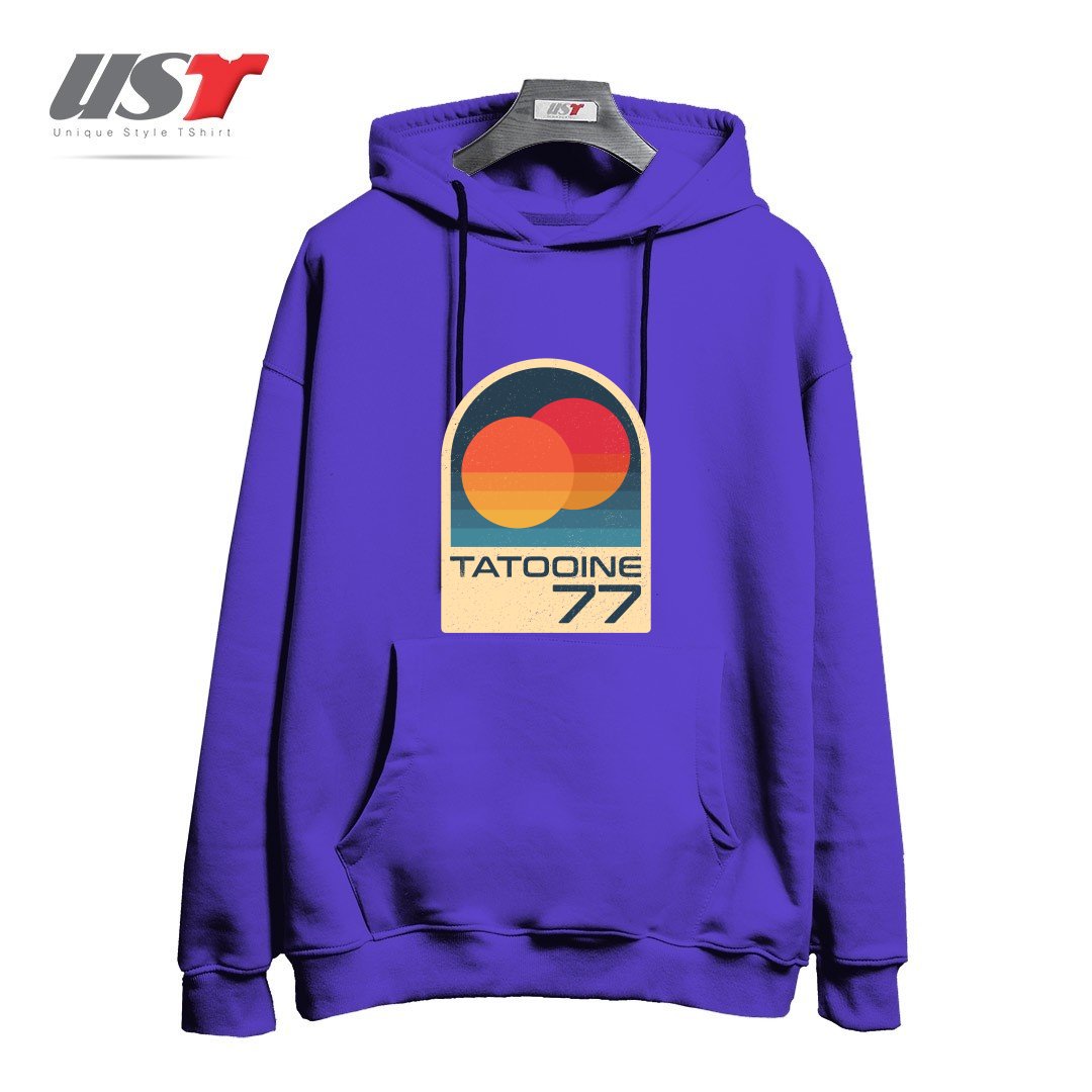 طرح ICONIC PLANET WITH DOUBLE SUN هودی اورسایزرنگ بنفش