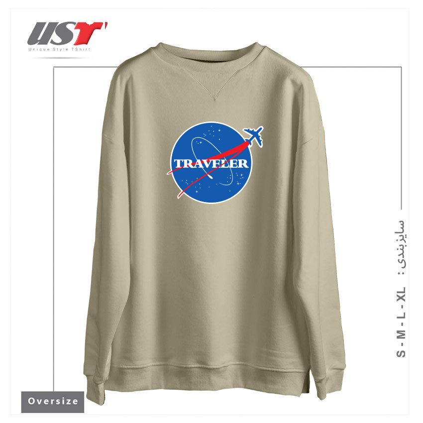 سوییشرت اورسایز طرح INTERSTELLAR TRAVELER