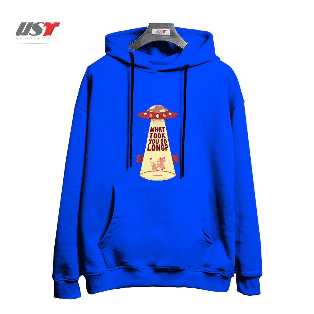 هودی اورسایز طرح WHY DID YOU TOOK SO LONG ALIEN FUNNY T-SHIRT