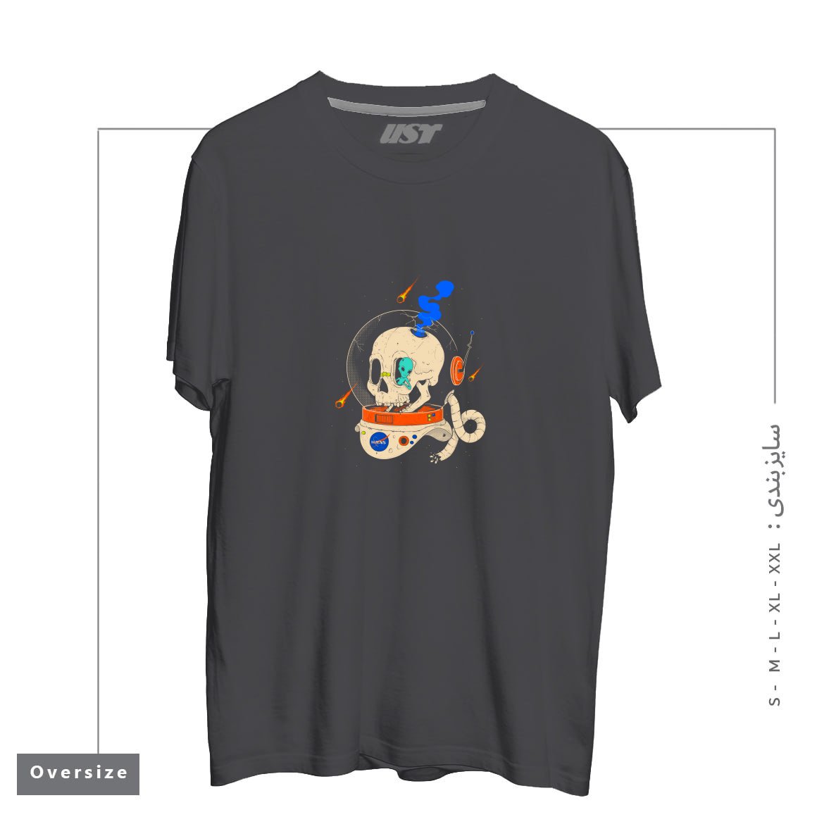طرح VOYAGER تیشرت اورسایزرنگ دودی