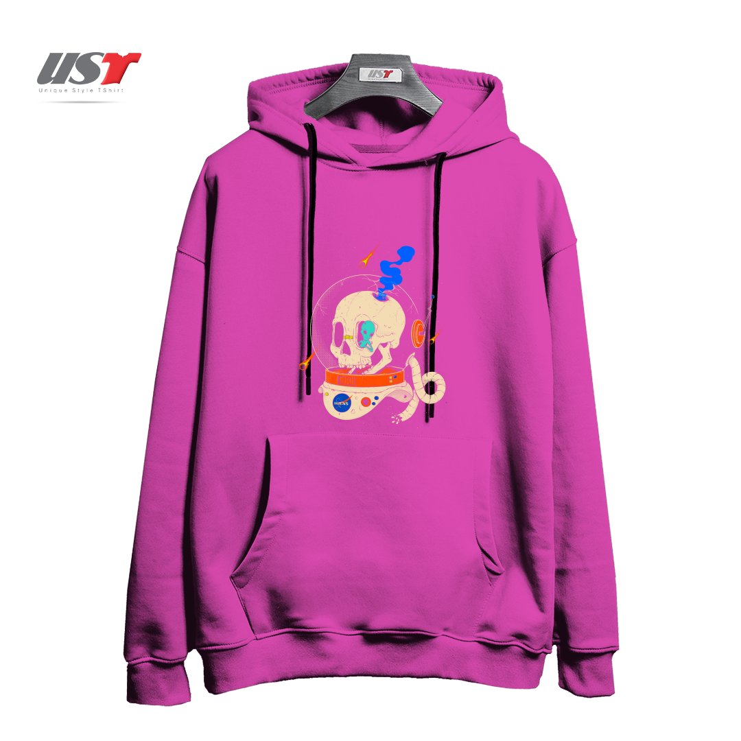 طرح VOYAGER هودی اورسایزرنگ صورتی