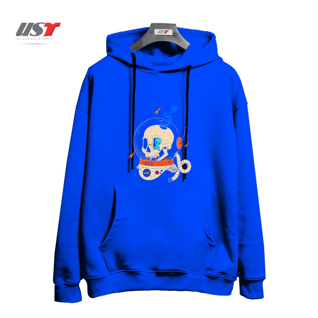 طرح VOYAGER هودی اورسایزرنگ آبی شالی