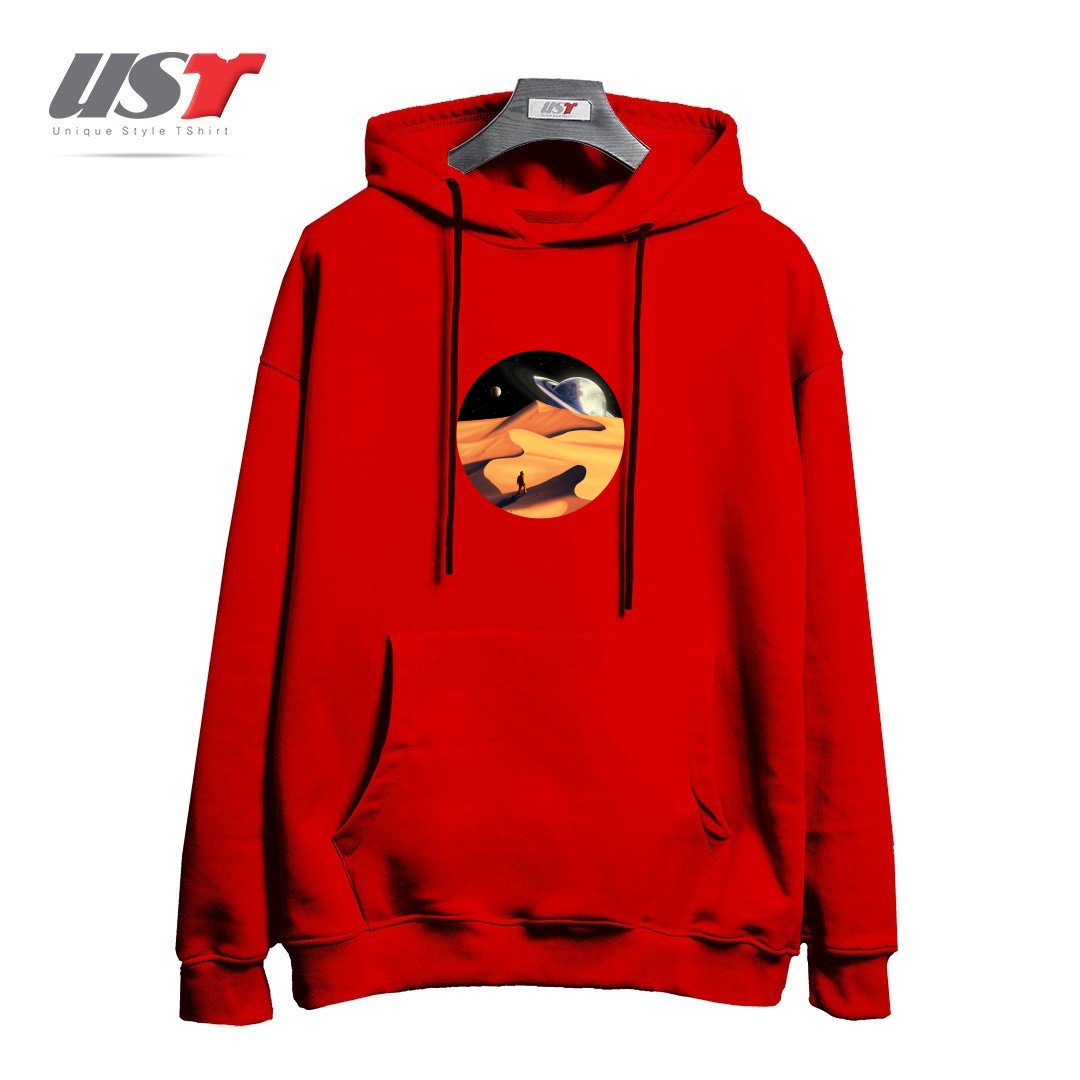 طرح THE WANDERER هودی اورسایزرنگ قرمز