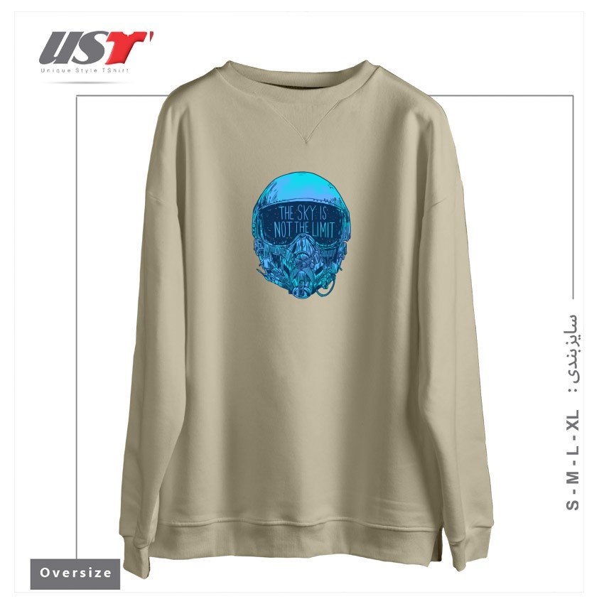 سوییشرت اورسایز طرح THE SKY ABOVE