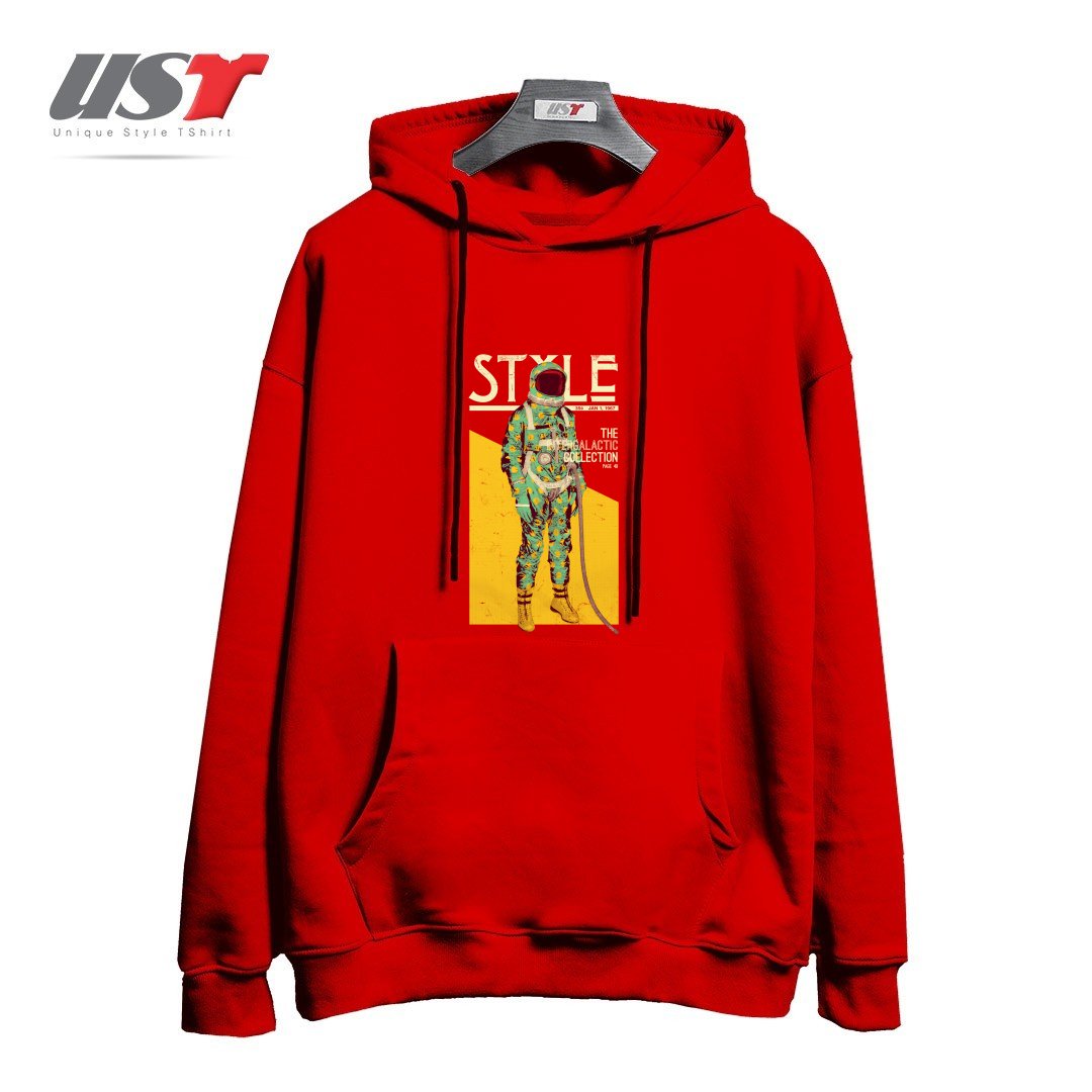 طرح THE INTERGALACTIC COLLECTION هودی اورسایزرنگ قرمز