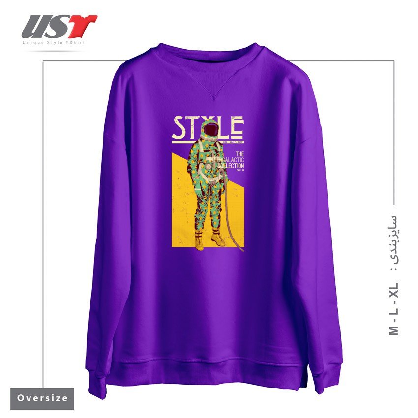 سوییشرت اورسایز طرح THE INTERGALACTIC COLLECTION
