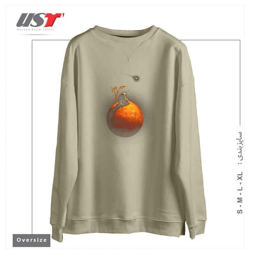 سوییشرت اورسایز طرح STRANDED